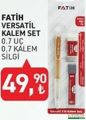 FATİH VERSATİL KALEM SET 0.7 UÇ/ 0.7 KALEM SİLGİ indirimli fiyat FATİH VERSATİL KALEM SET 0.7 UÇ/ 0.7 KALEM SİLGİ fiyat ve kampanya bilgisi
